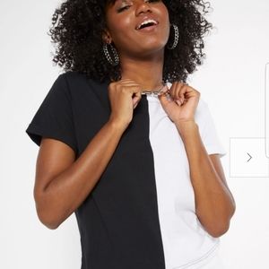 Shein two tones t-shirt black & white